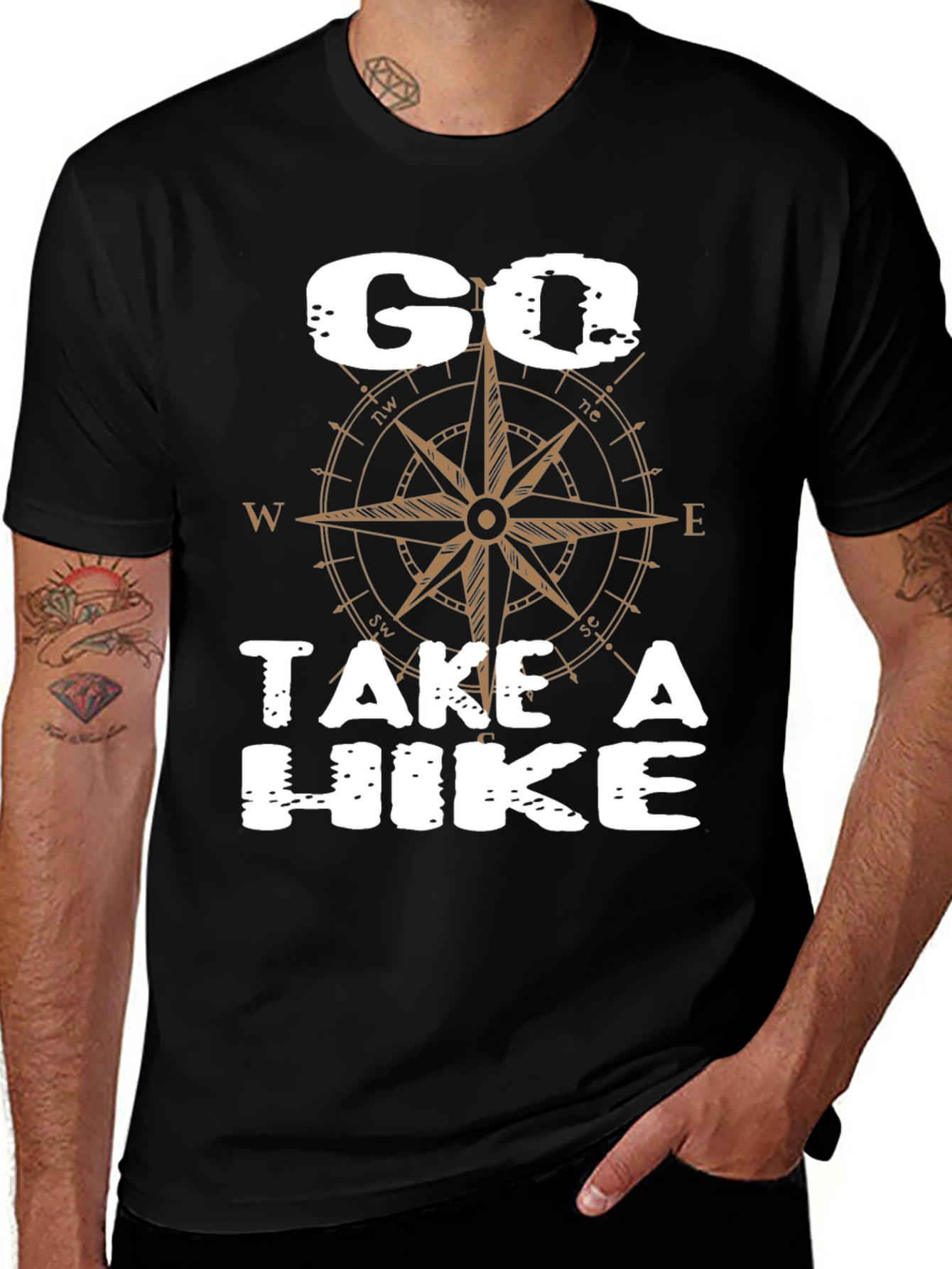 Variant 9 of Go Take a Hike Compass Graphic T-Shirt
