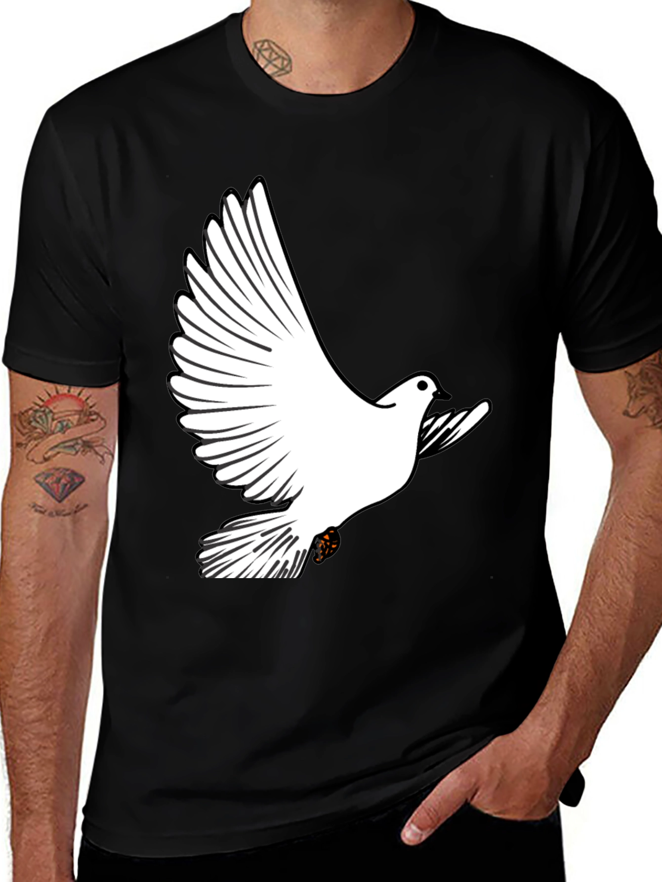 Variant 12 of Dove Graphic Black T-Shirt