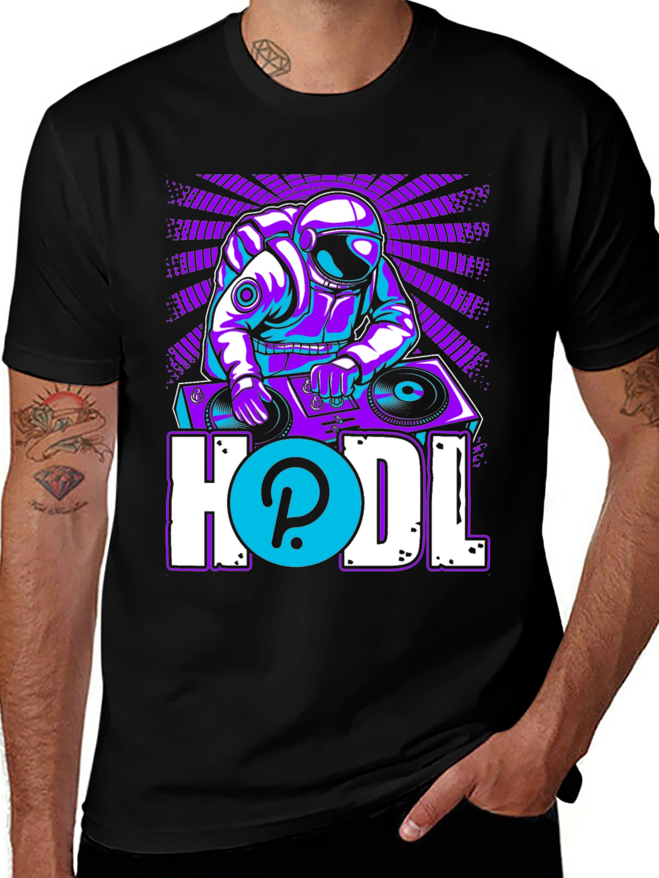 DJ Astronaut HODL T-Shirt - Crypto Fashion