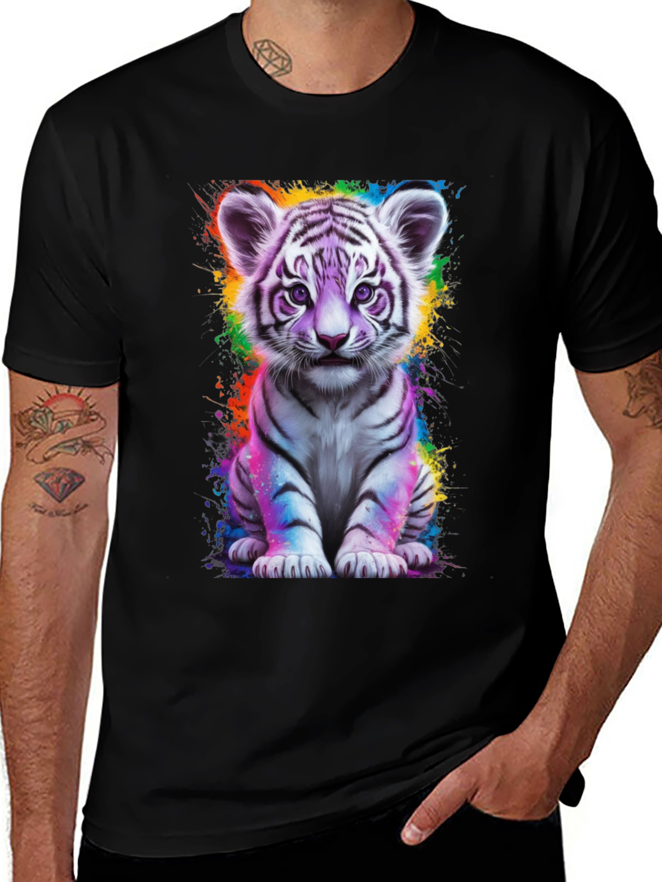 Variant 17 of Cute Tiger Cub Graphic T-Shirt