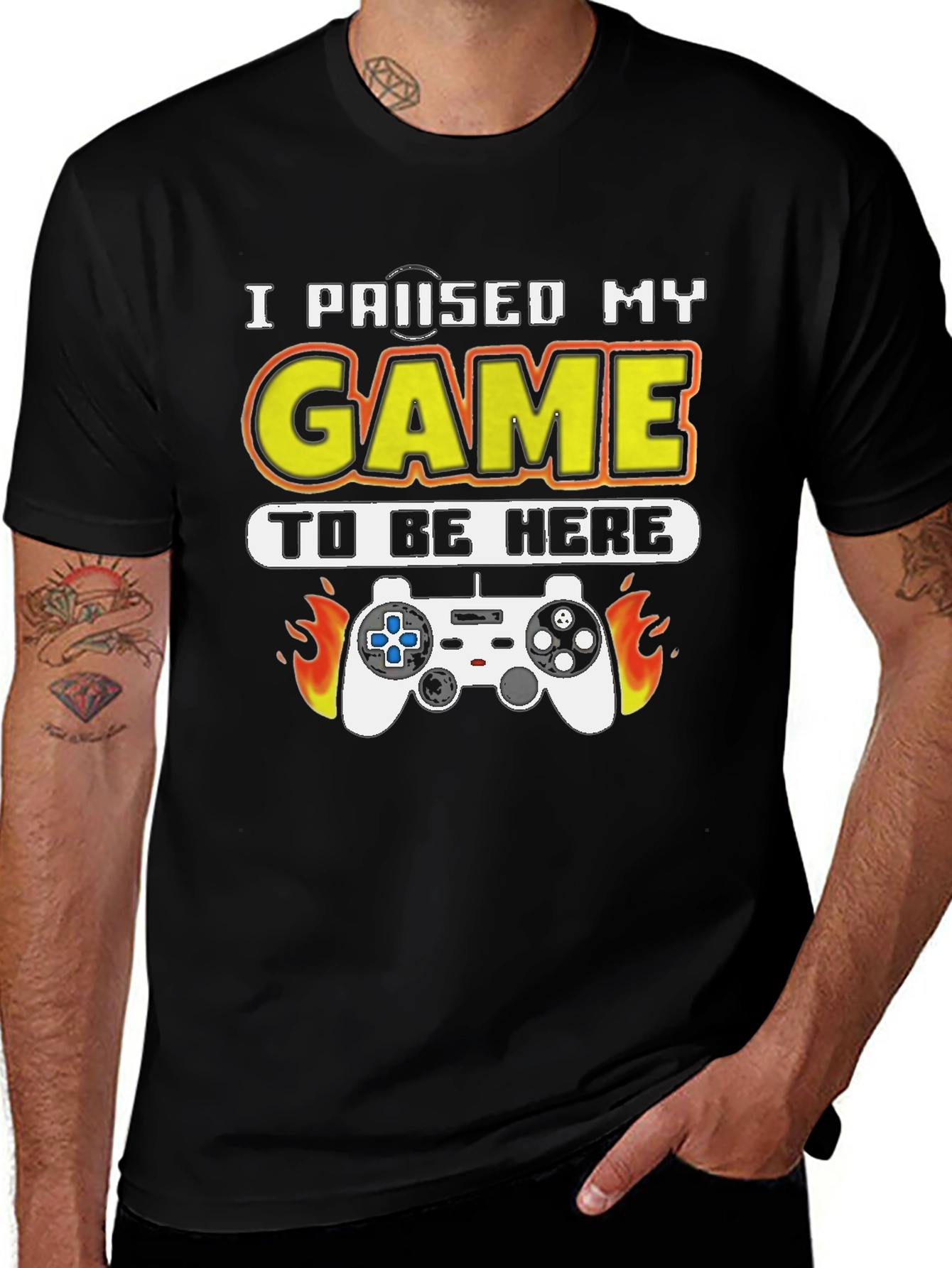 Variant 26 of I Paused My Game to Be Here T-Shirt - Gamer Humor Tee