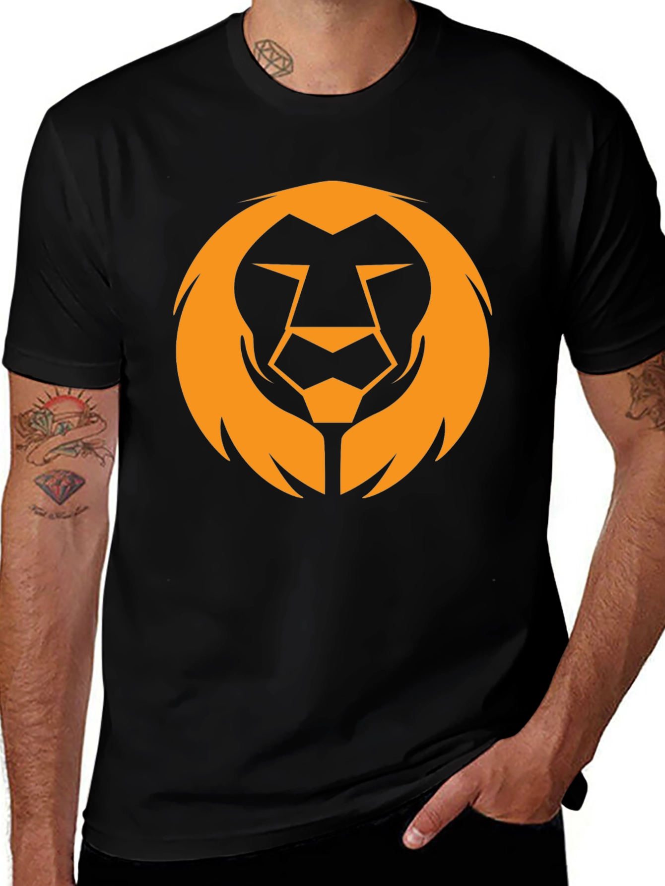 Variant 8 of Bold Lion Graphic Tee - Black