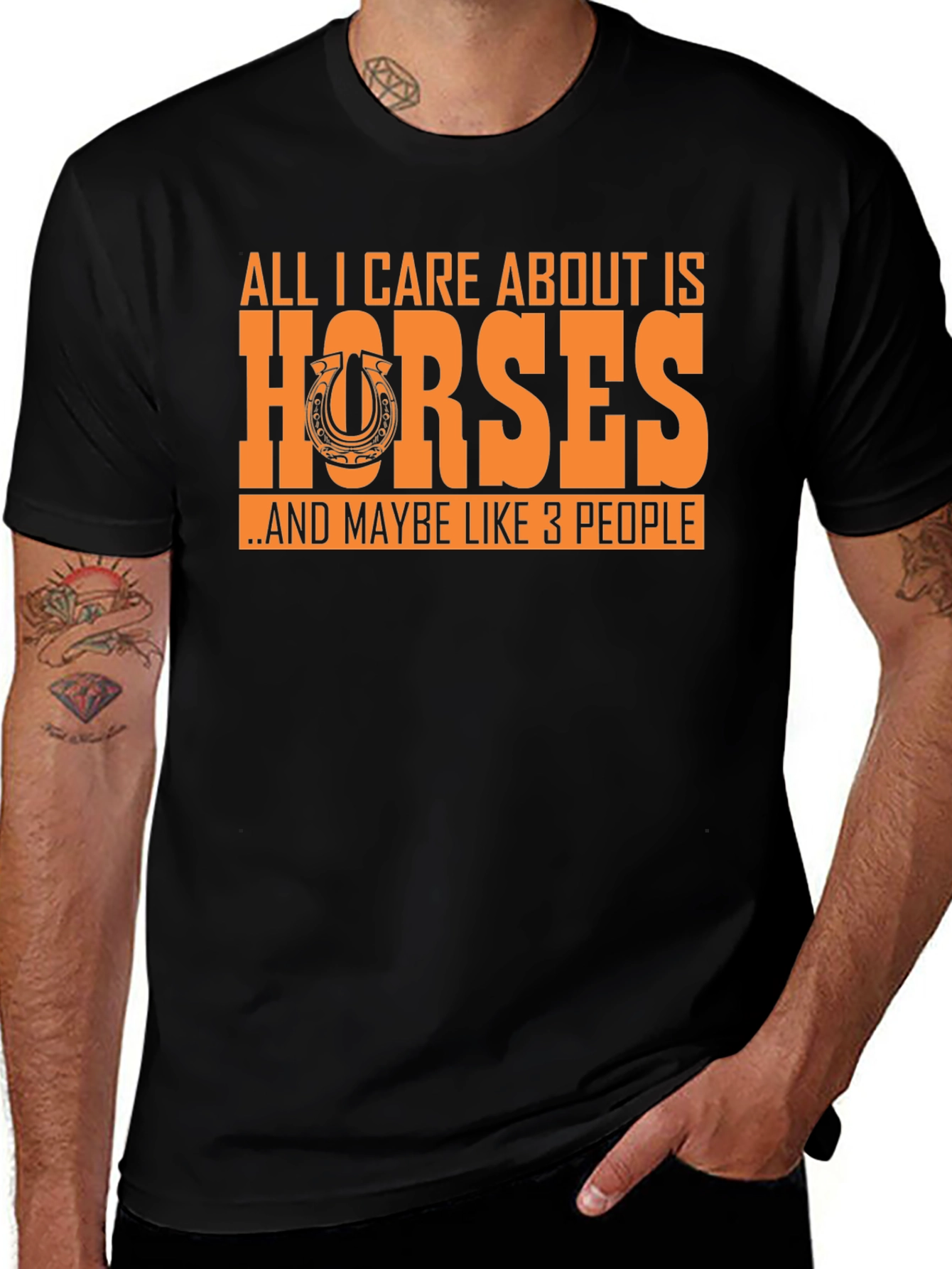 Horse Lover T-Shirt: All I Care About Is Horses Tee