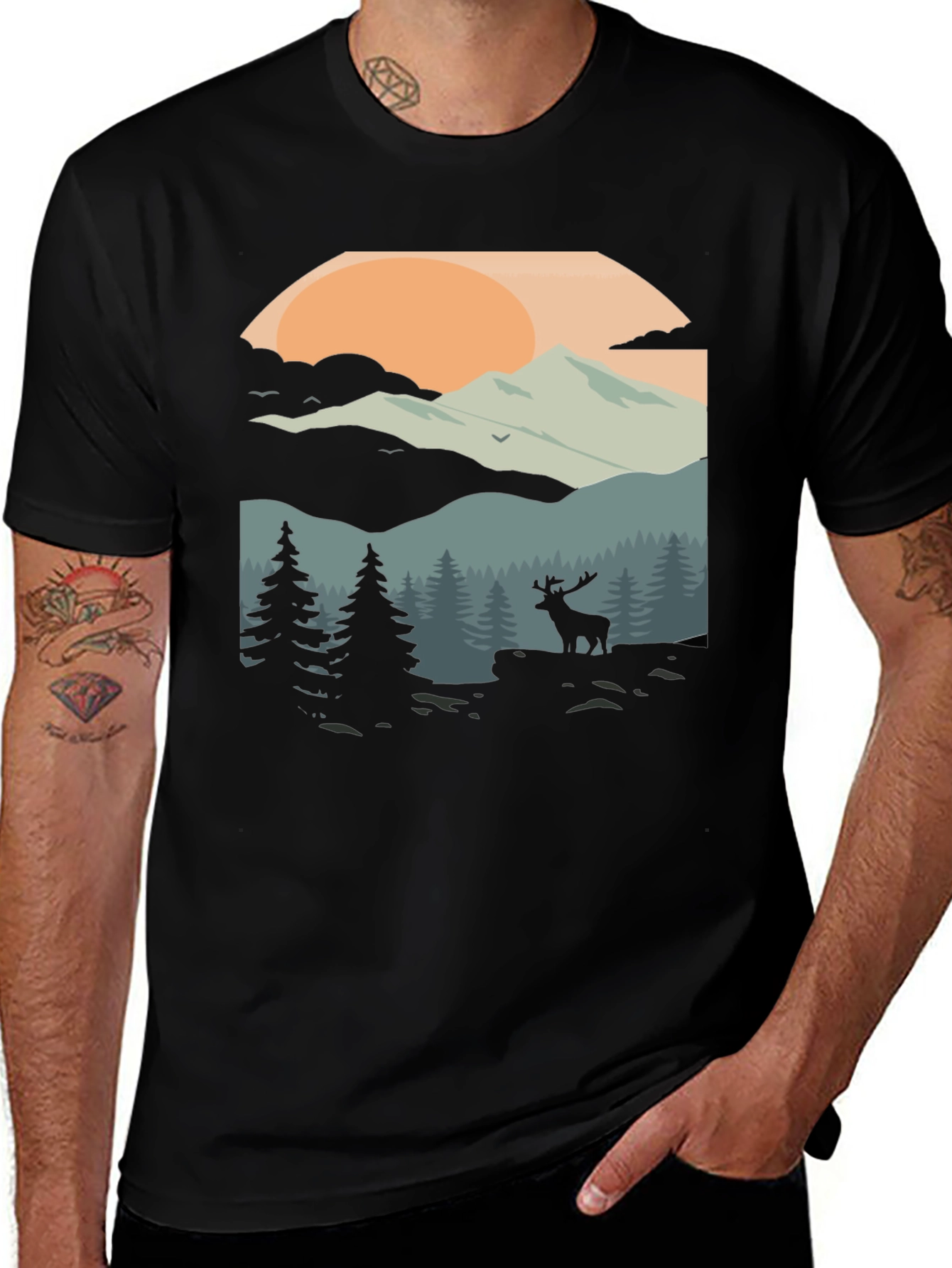 Variant 22 of Nature Deer Graphic T-Shirt