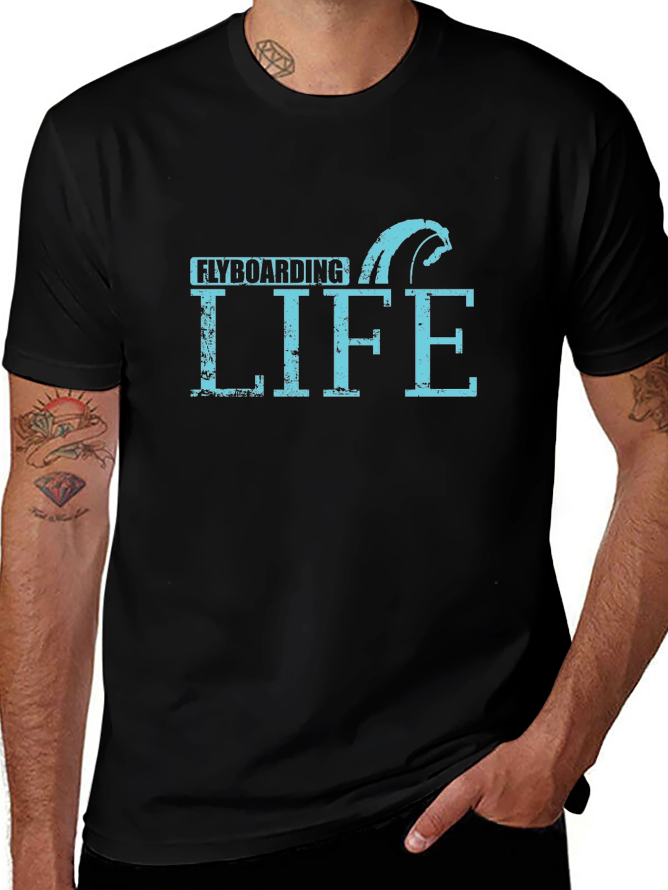 Flyboarding Life T-Shirt - Black Graphic Tee