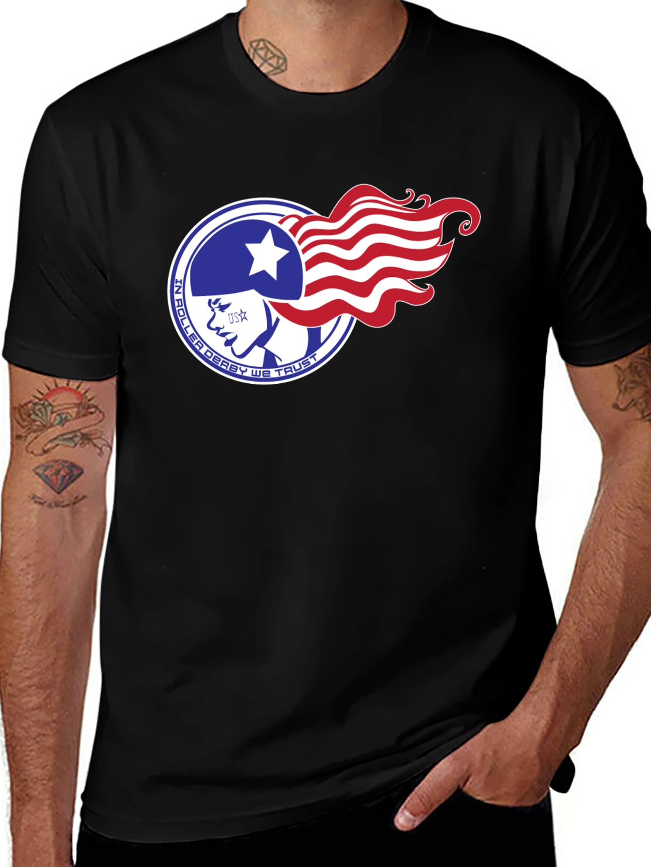 Variant 30 of Roller Derby T-Shirt - USA Patriotic Design