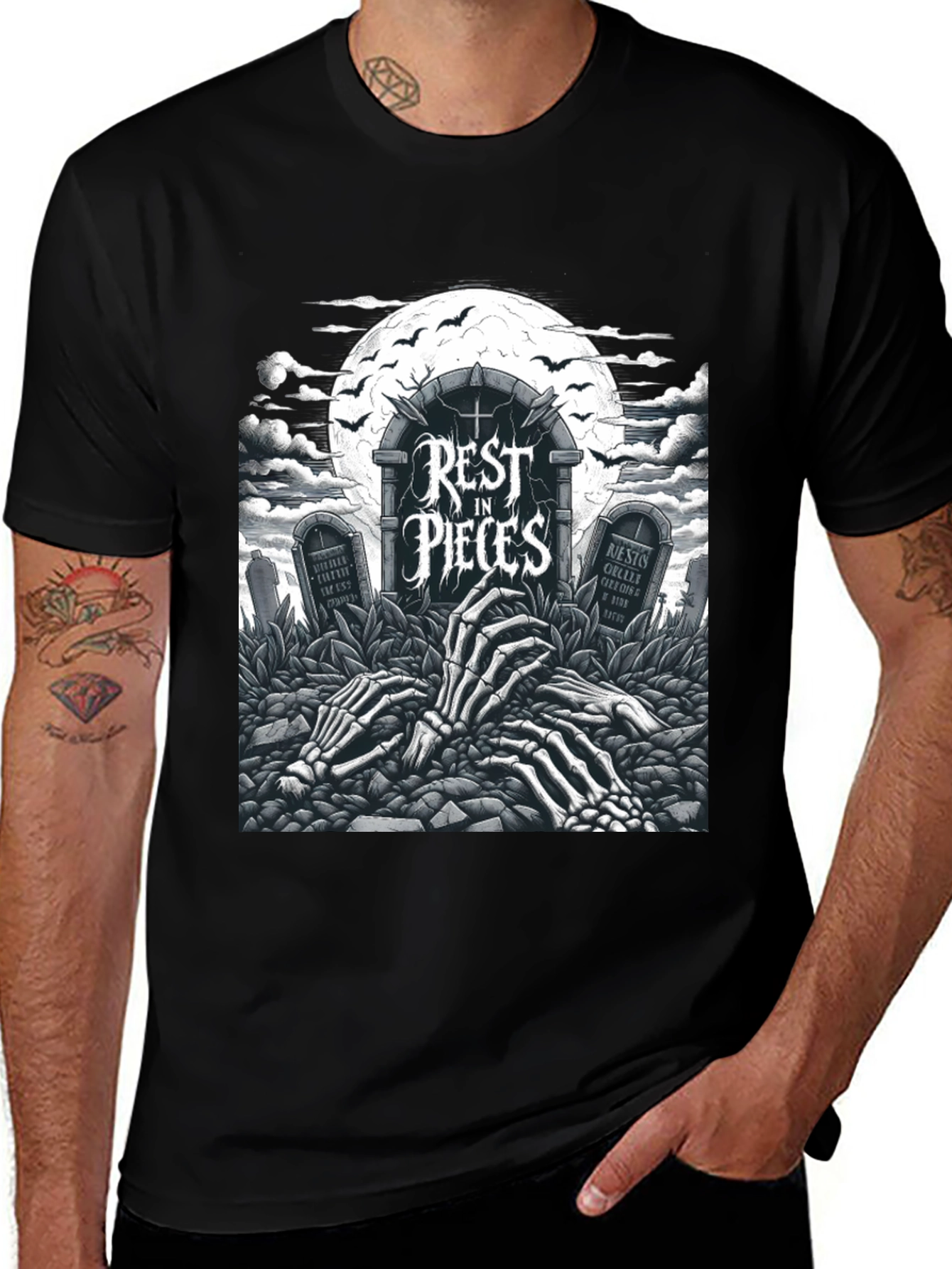 Rest in Pieces Graphic Tee - Halloween Shirt