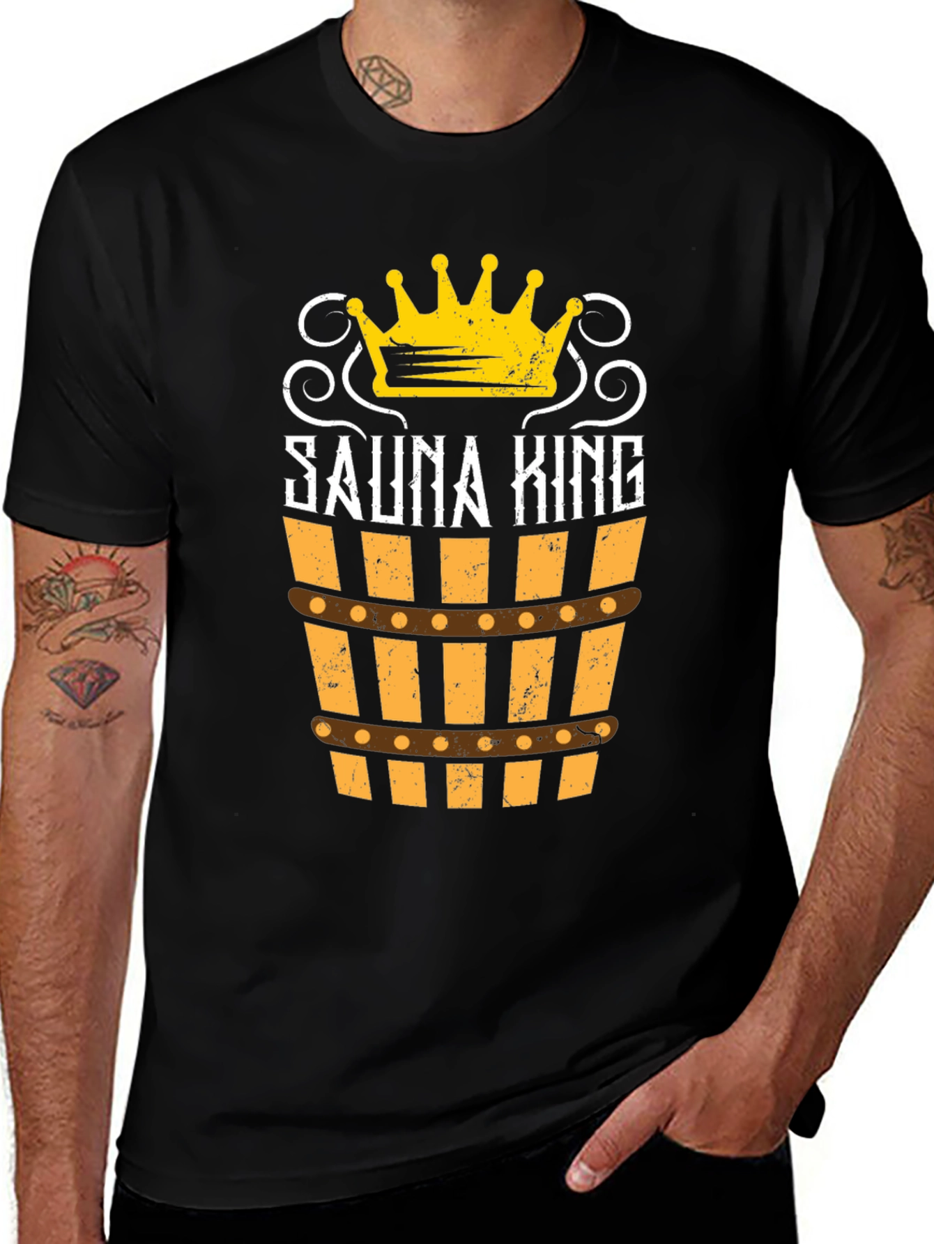 Sauna King T-Shirt - Barrel Design