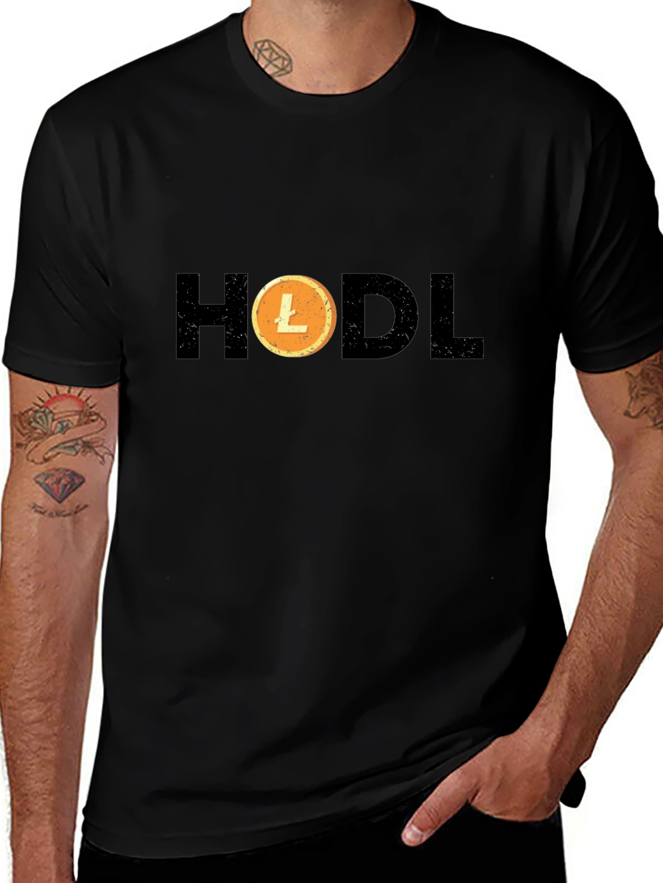 Variant 22 of HODL Crypto T-Shirt - Litecoin Design