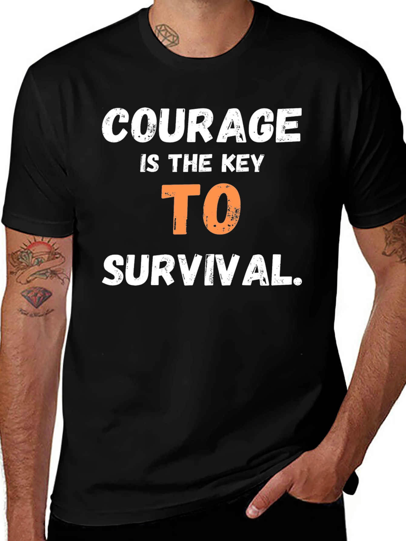 Variant 26 of Courage is Key to Survival Graphic T-Shirt