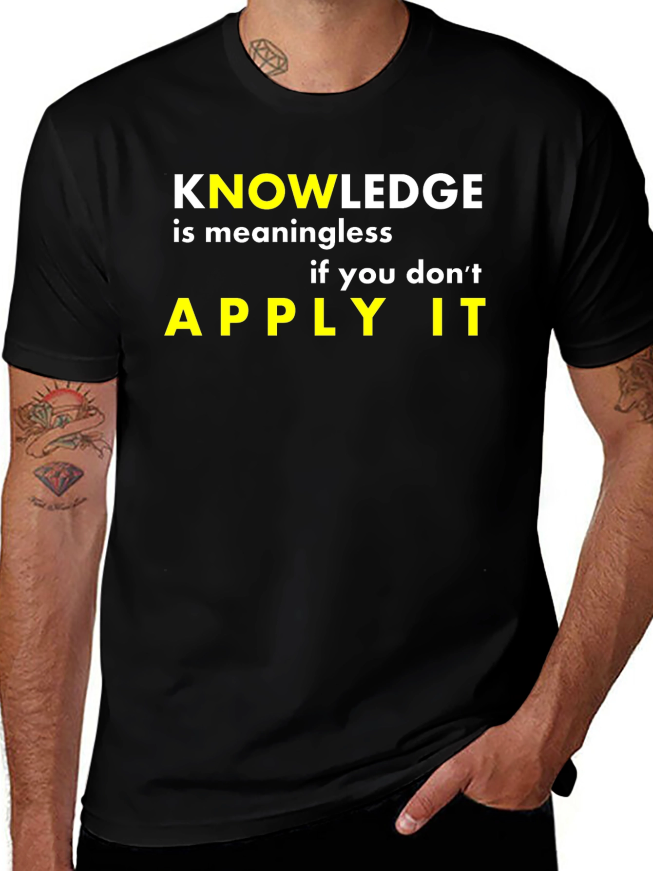 Variant 17 of Knowledge Apply It Black T-Shirt
