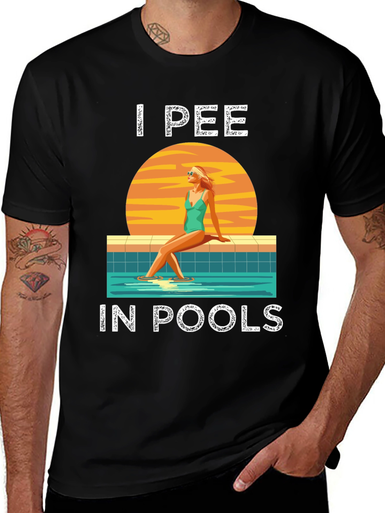 Variant 14 of I Pee in Pools T-Shirt - Funny Summer Tee