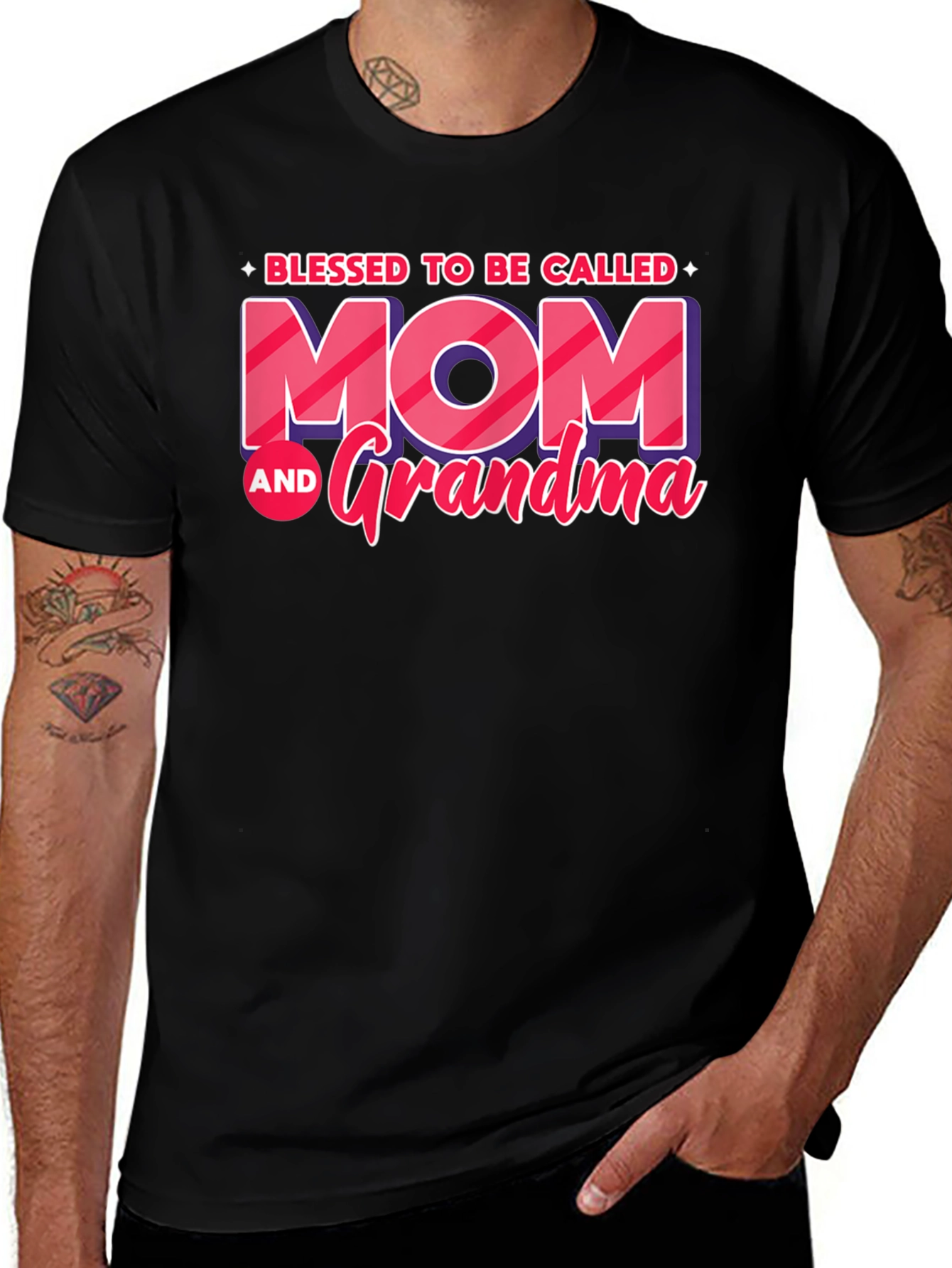 Variant 22 of Blessed Mom and Grandma Graphic T-Shirt