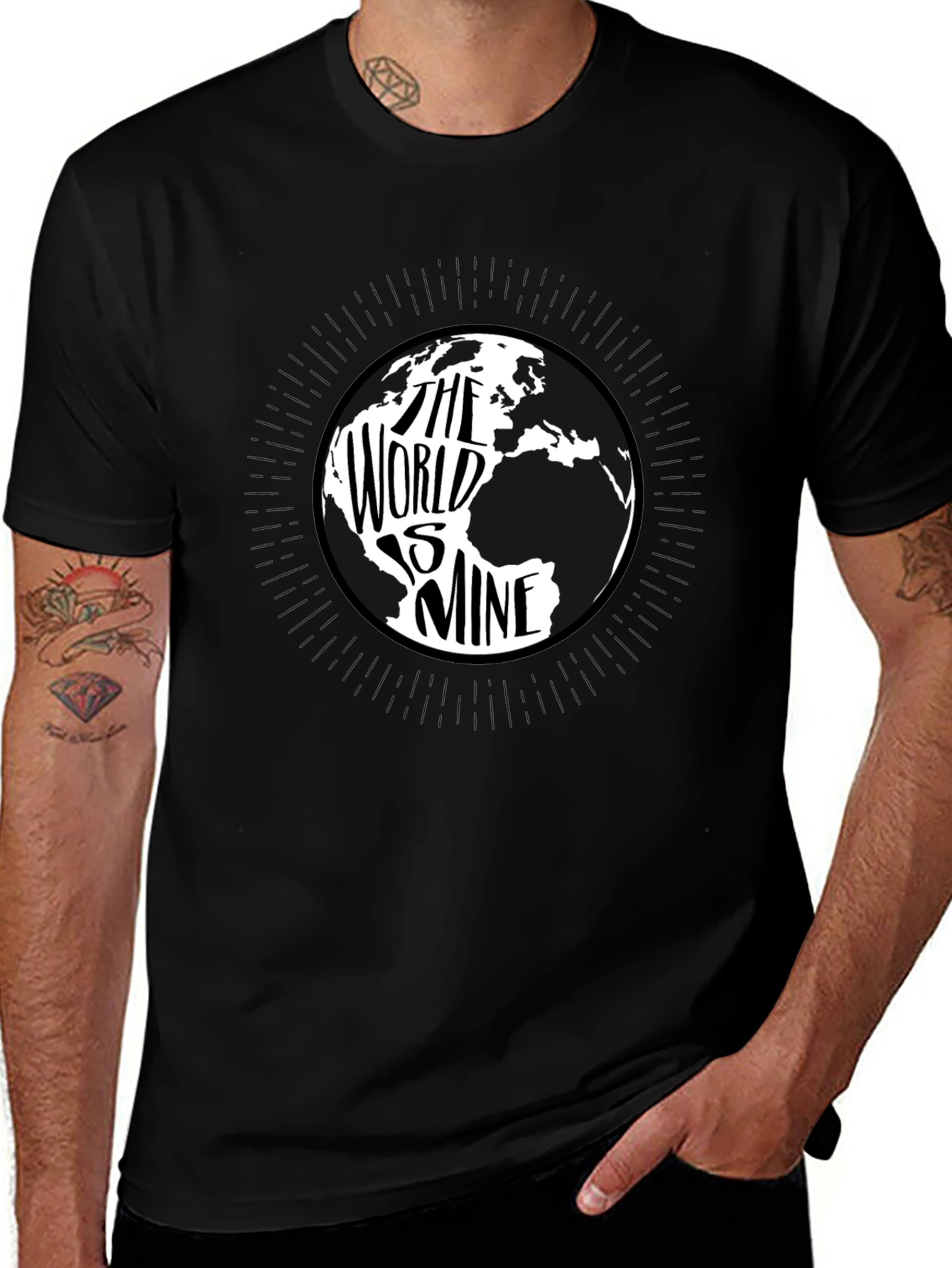 Variant 10 of The World is Mine Graphic Tee - Black