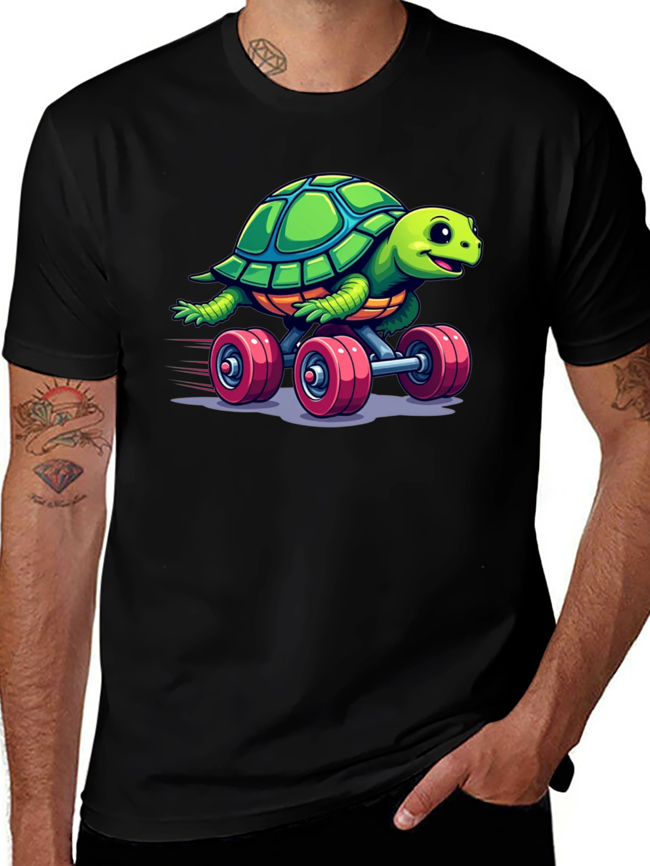 Variant 7 of Turtle Skateboard Graphic Tee