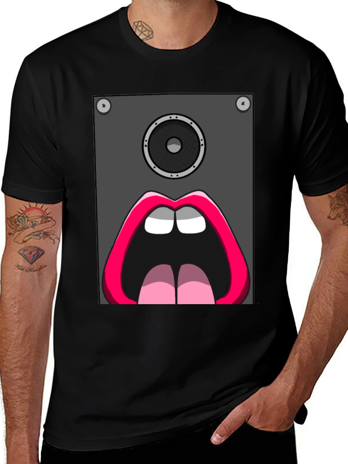 Variant 22 of Speaker Mouth Graphic Tee - Bold & Unique