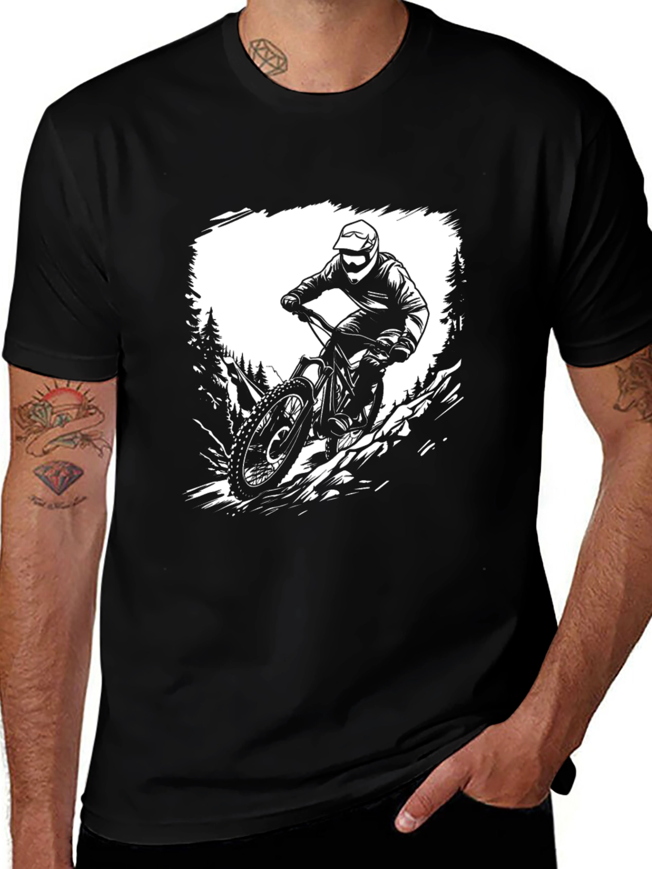 Variant 15 of Mountain Bike Rider Graphic T-Shirt