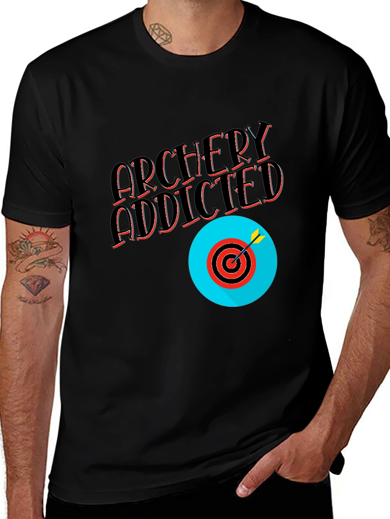 Variant 3 of Archery Addicted Black T-Shirt