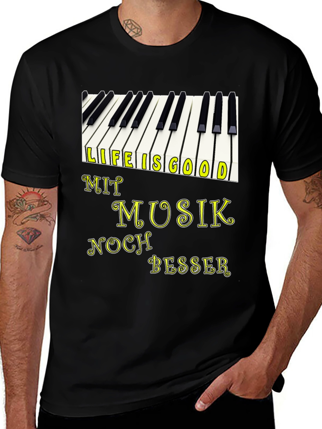 Variant 26 of Life is Good with Music T-Shirt