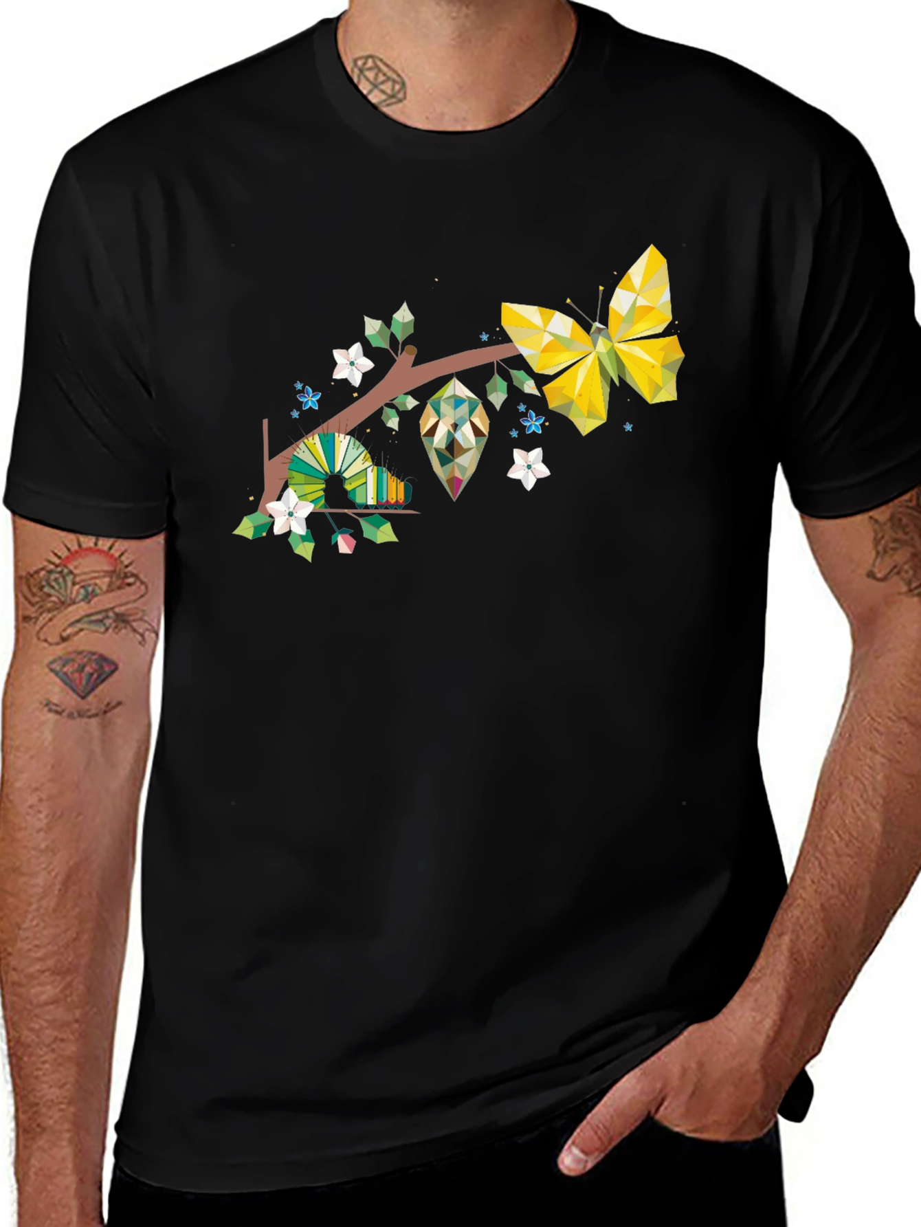 Variant 3 of Butterfly Transformation Graphic T-Shirt