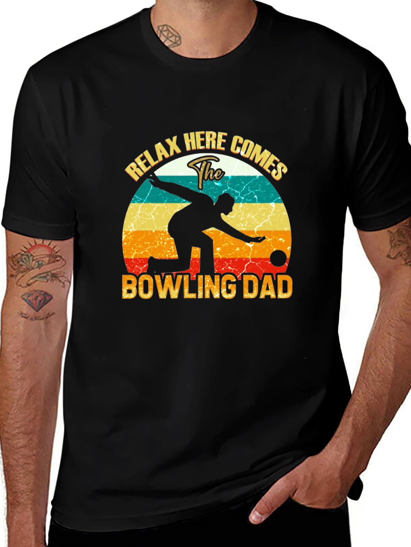 Variant 30 of Relax Bowling Dad Graphic T-Shirt