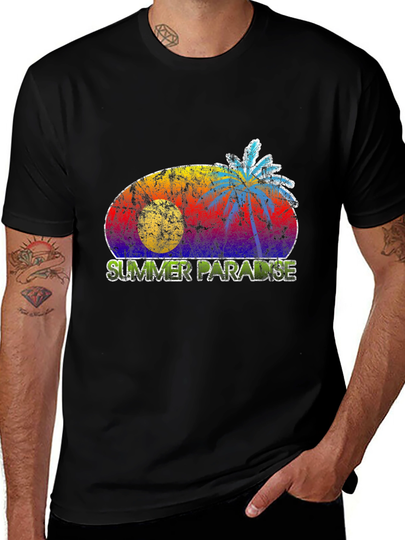 Variant 7 of Summer Paradise Graphic Tee - Tropical Design
