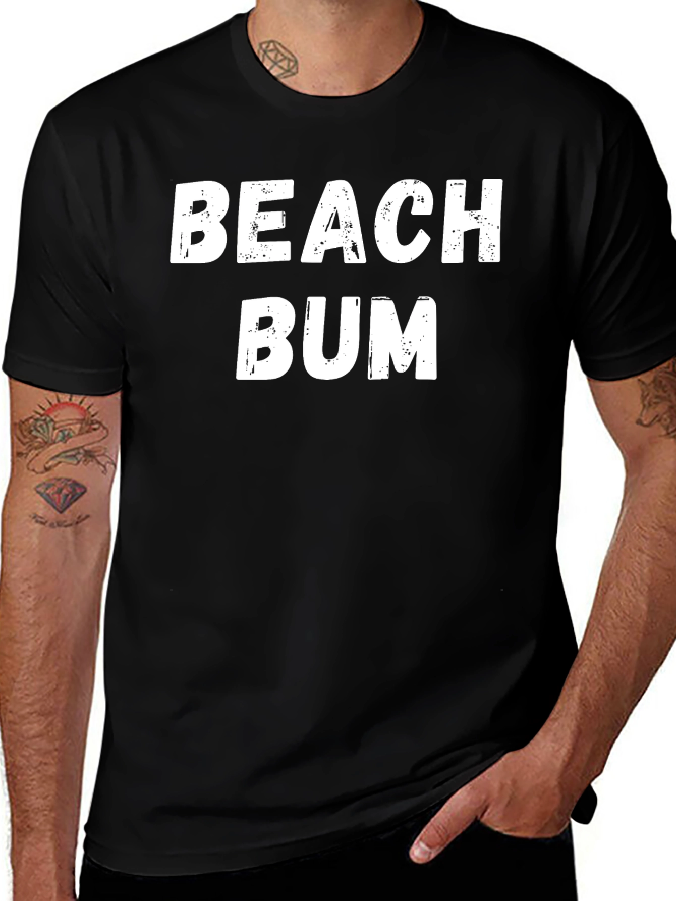 Variant 5 of Beach Bum Black T-Shirt