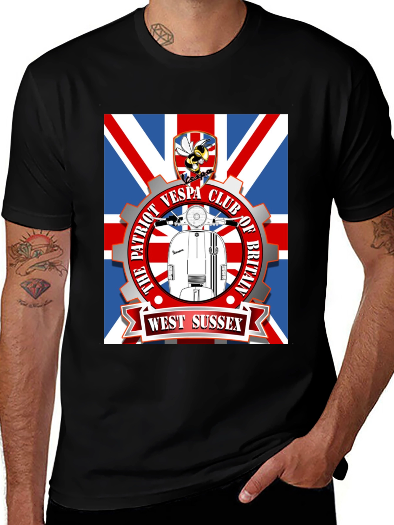 Patriot Vespa Club T-Shirt - West Sussex
