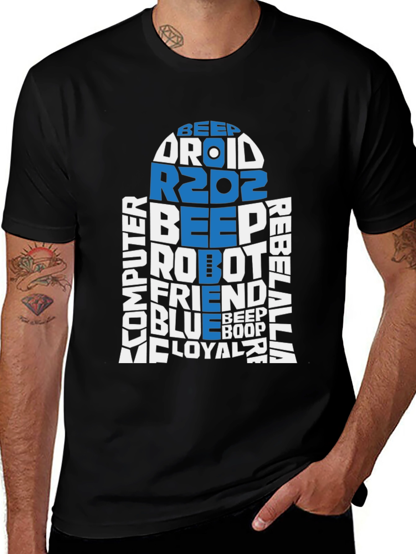 R2D2 Word Art T-Shirt