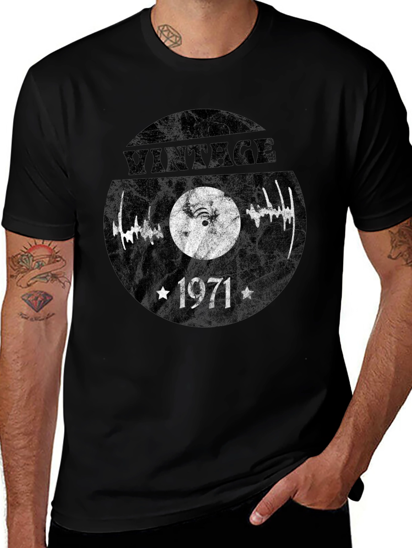Variant 11 of Vintage 1971 Record T-Shirt