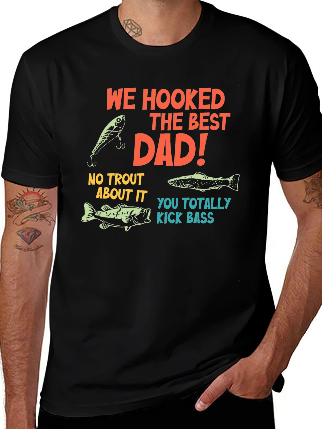 Variant 30 of Fishing Dad T-Shirt: We Hooked the Best Dad!