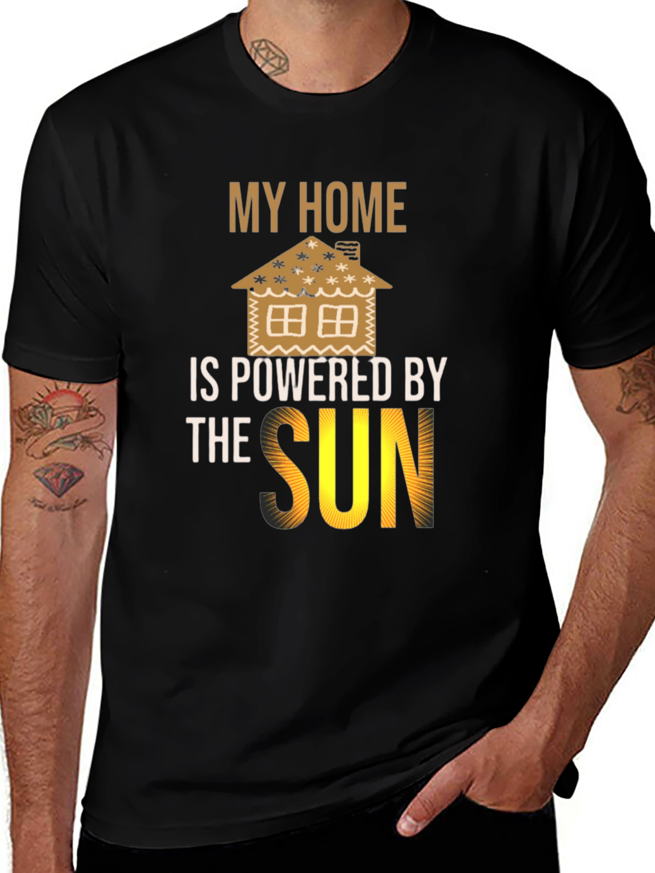 Variant 18 of Eco-Friendly "My Home is Powered by the Sun" T-Shirt