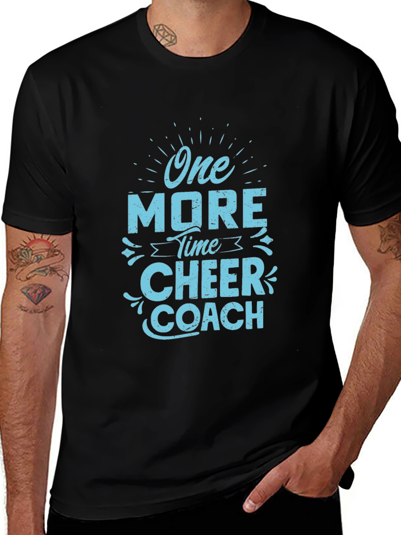 Variant 8 of One More Time Cheer Coach T-Shirt - Black