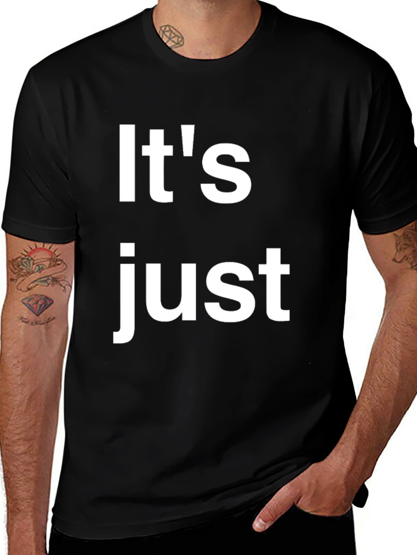 Variant 15 of It's Just a T-Shirt - Minimalist Black Tee