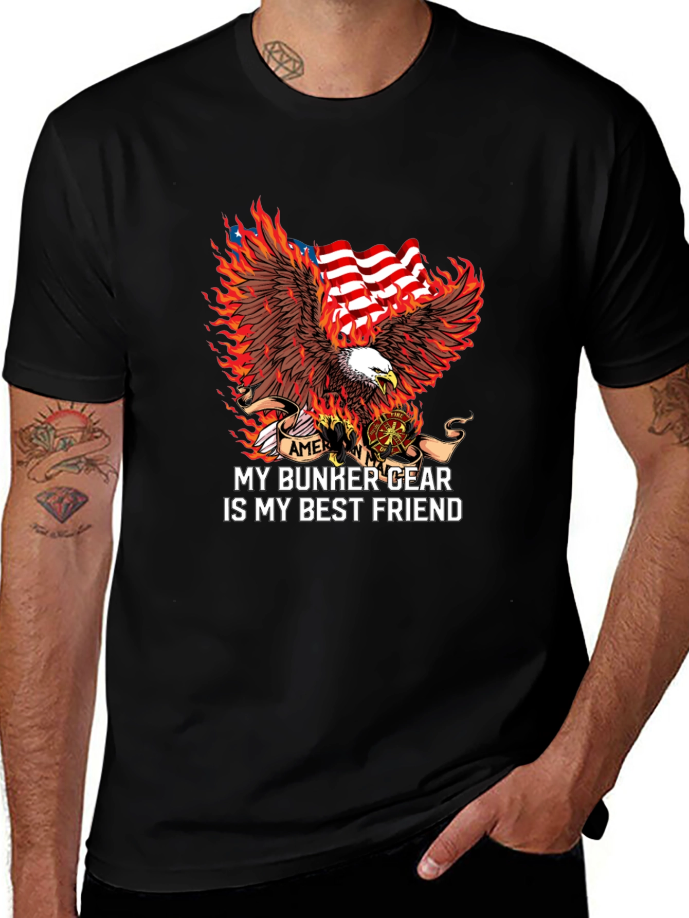 American Firefighter Bunker Gear T-Shirt