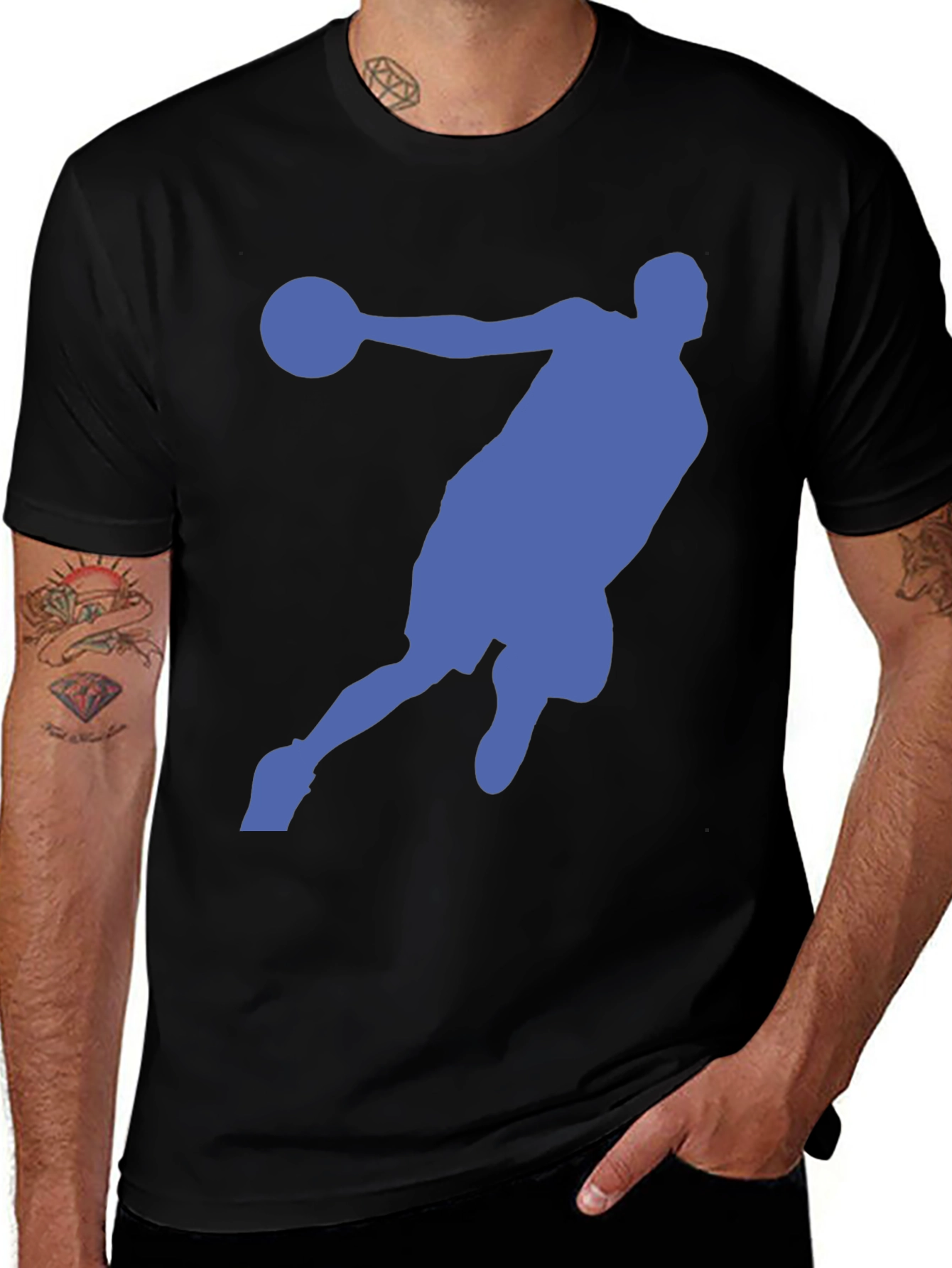 Variant 16 of Basketball Silhouette Graphic T-Shirt