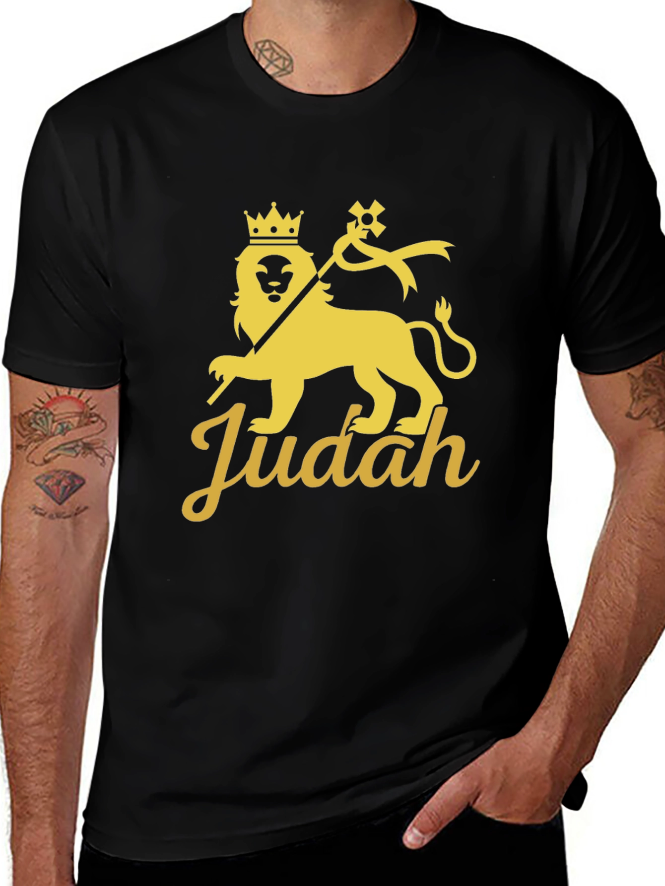 Variant 23 of Lion of Judah Black Graphic T-Shirt