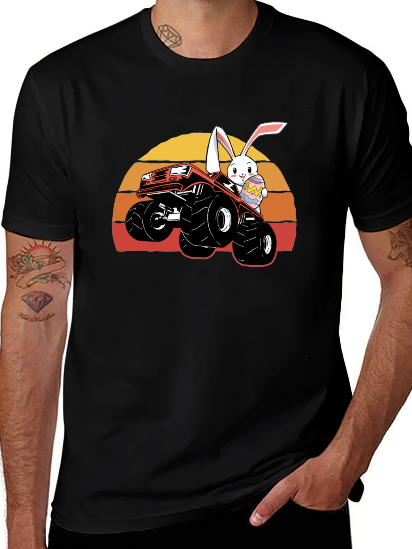 Bunny Monster Truck Easter T-Shirt