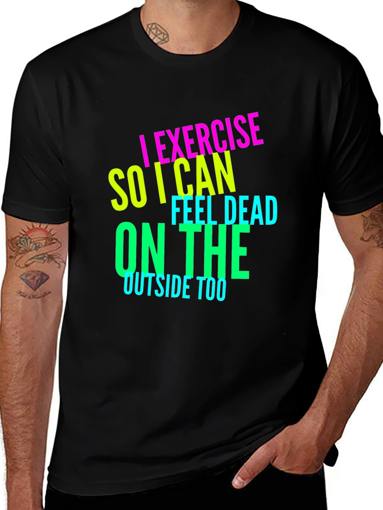 Variant 25 of I Exercise So I Can Feel Dead Funny T-Shirt