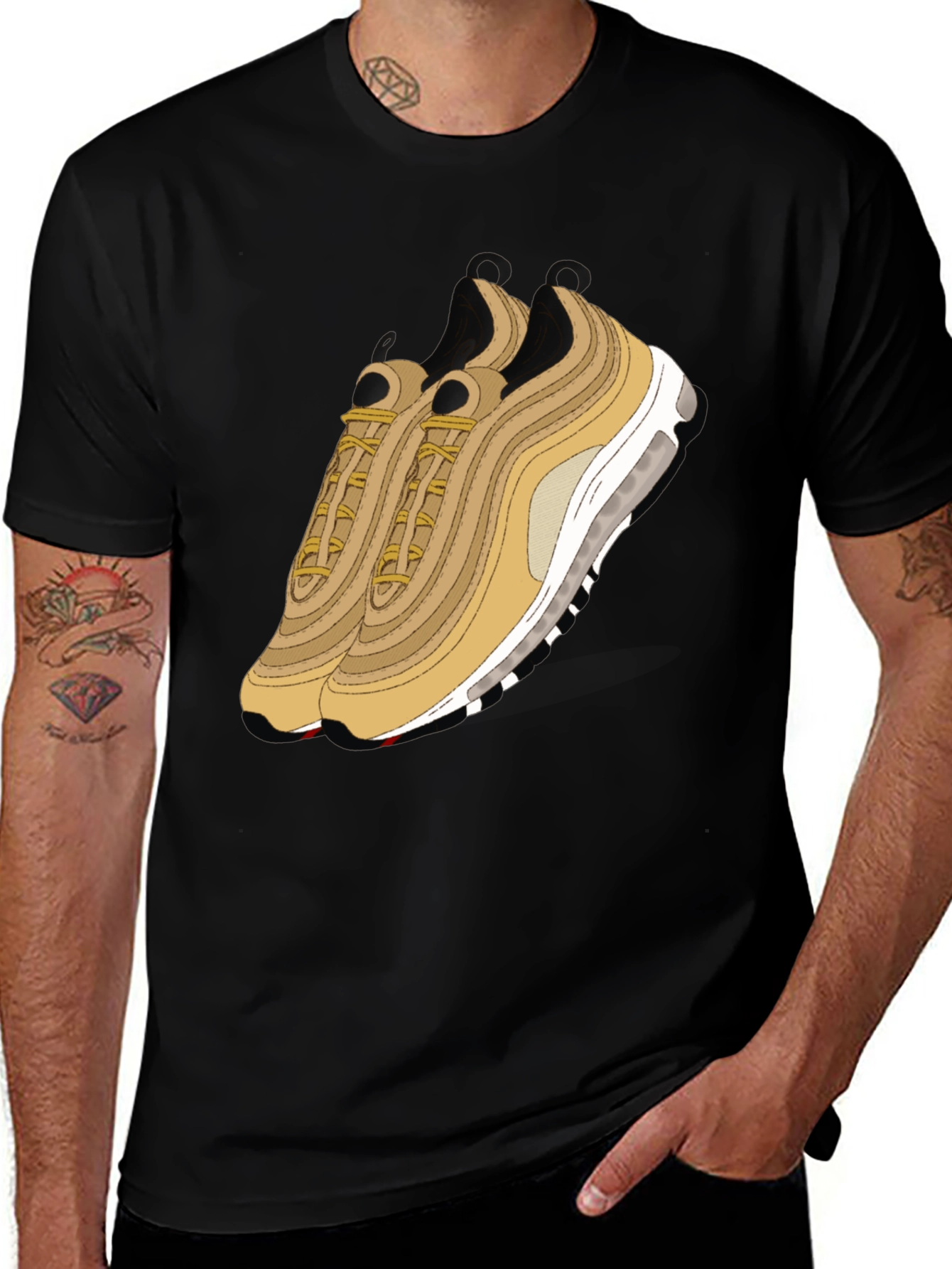 Variant 14 of Sneaker Graphic Black Tee