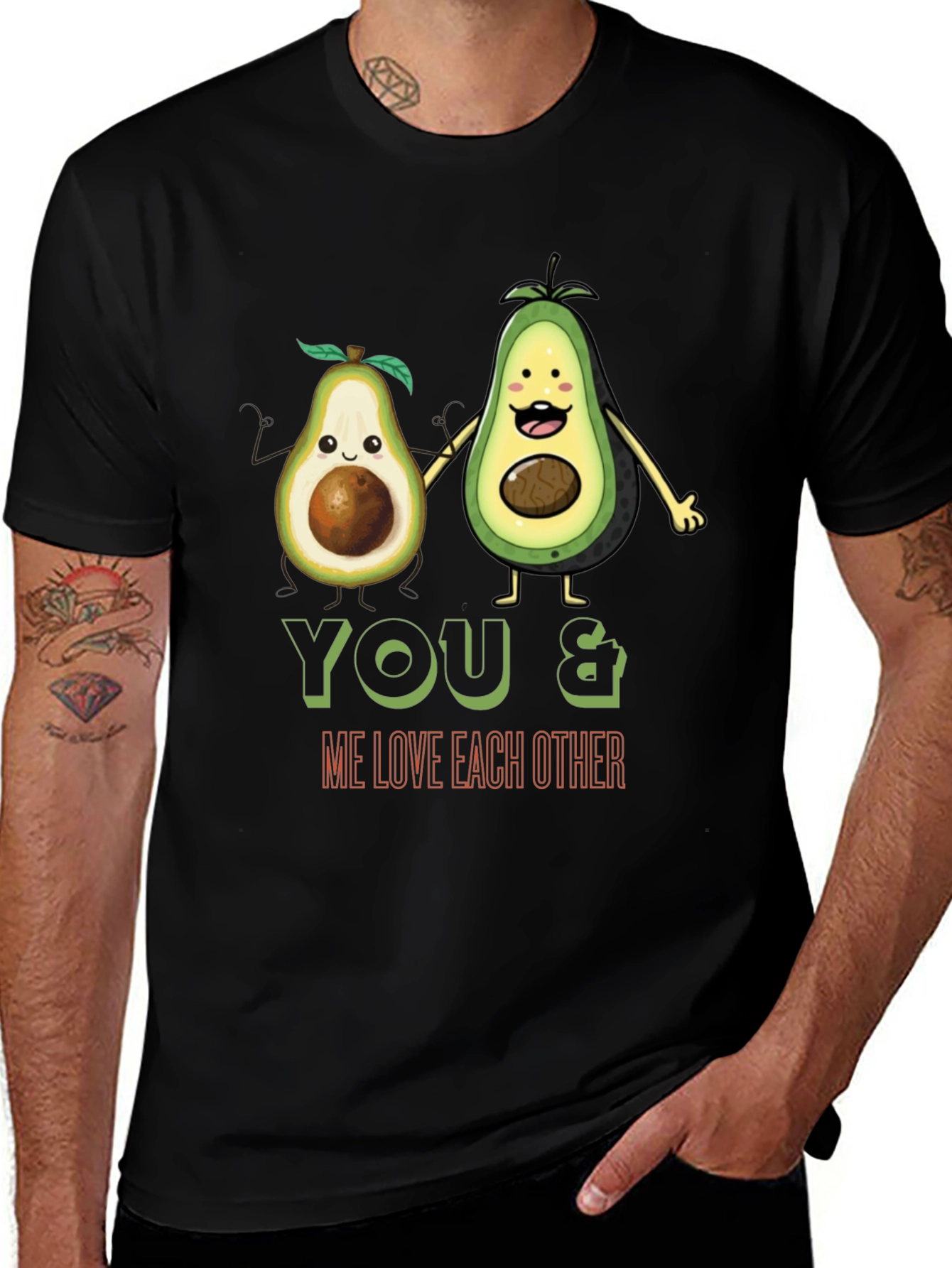 Variant 24 of Avocado Love T-Shirt - Cute Matching Couple Tees