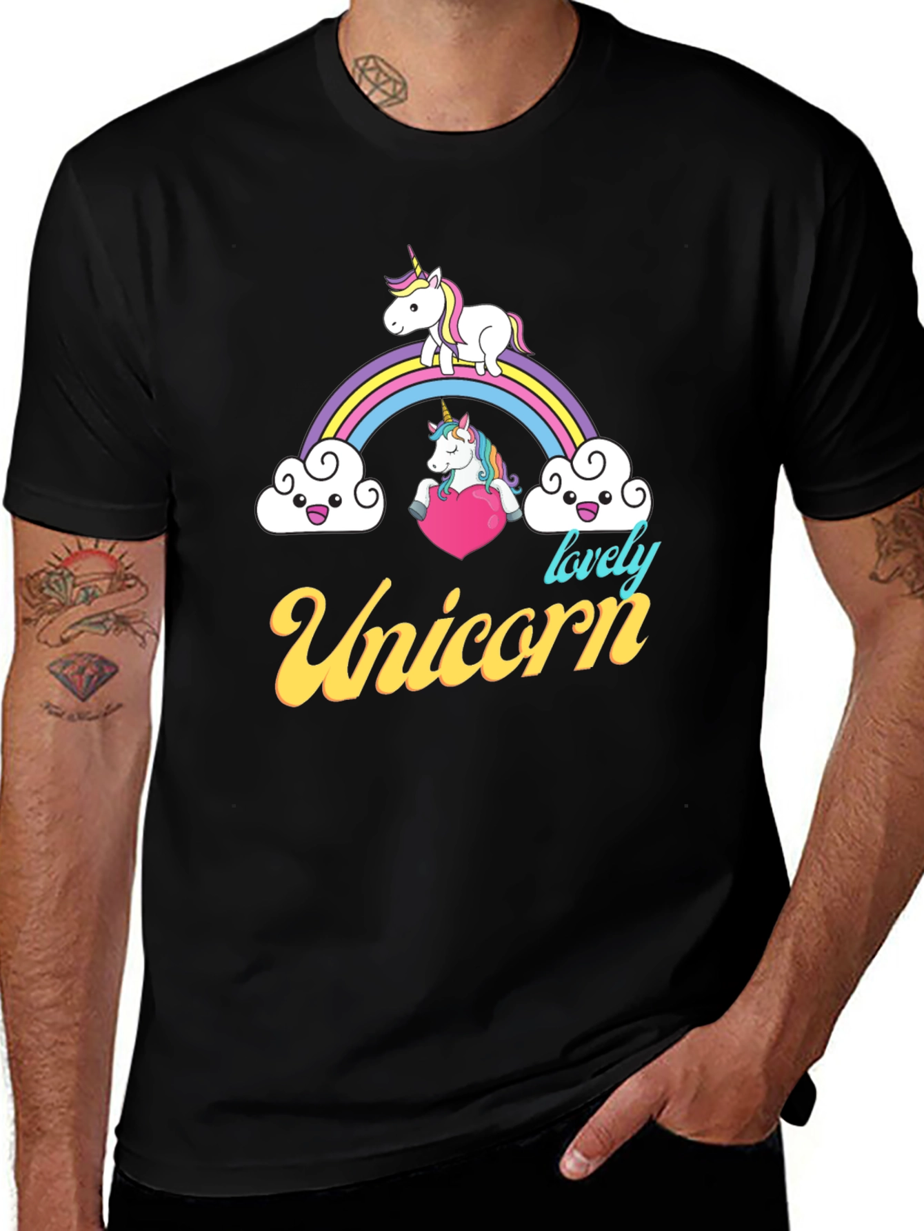 Variant 23 of Unicorn Rainbow Graphic T-Shirt