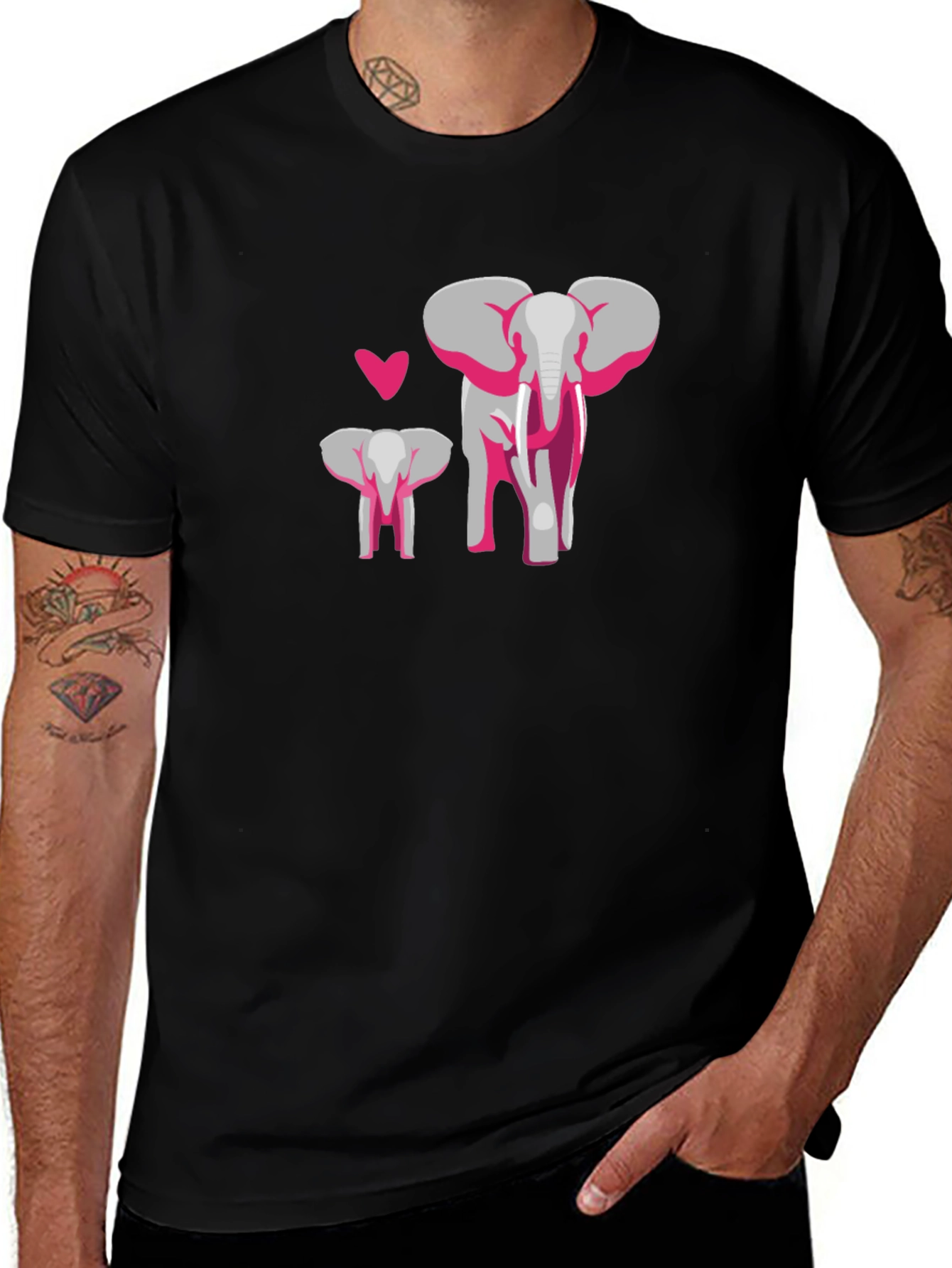 Variant 4 of Elephant Love Graphic T-Shirt
