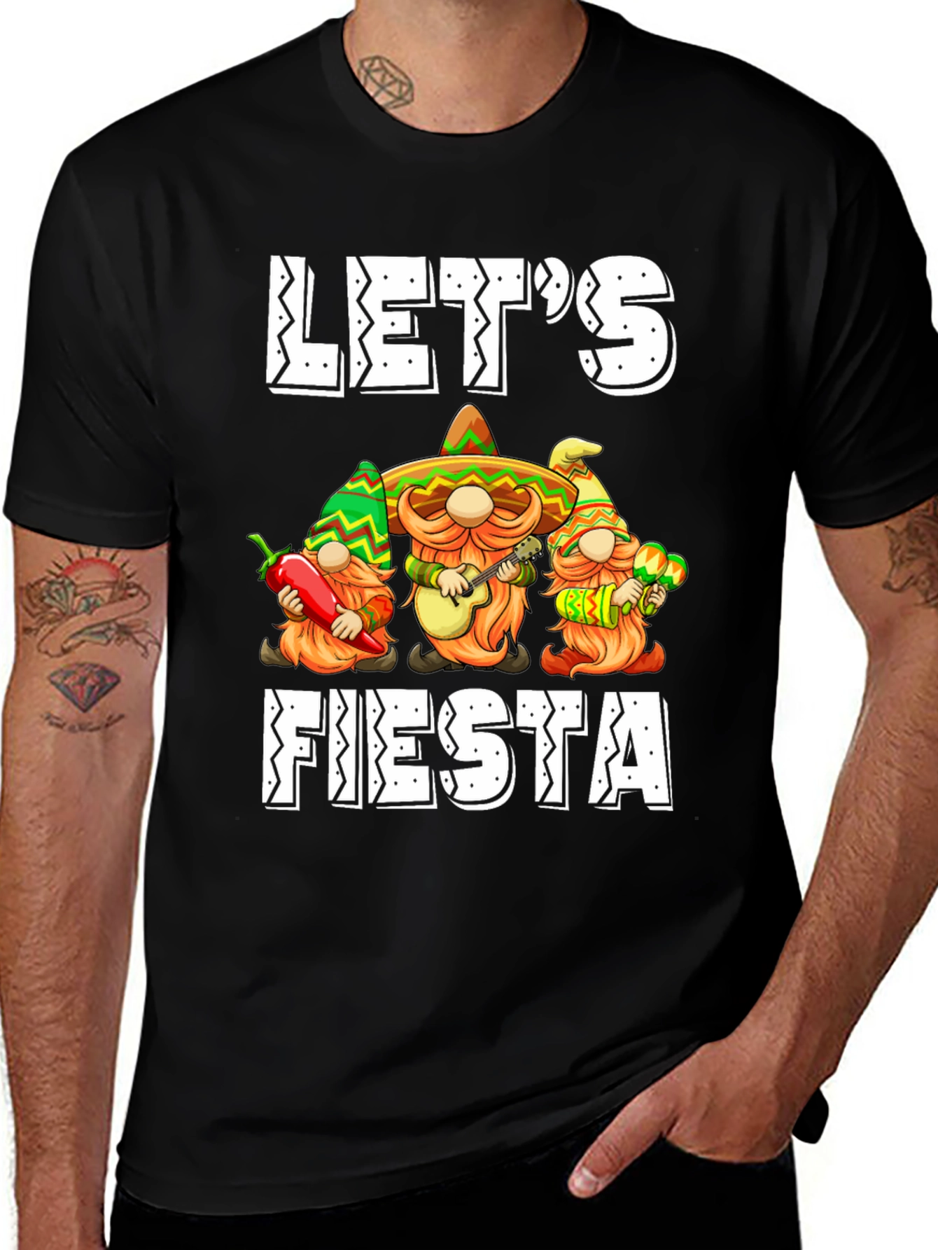 Variant 30 of Let's Fiesta T-Shirt: Mexican Gnomes