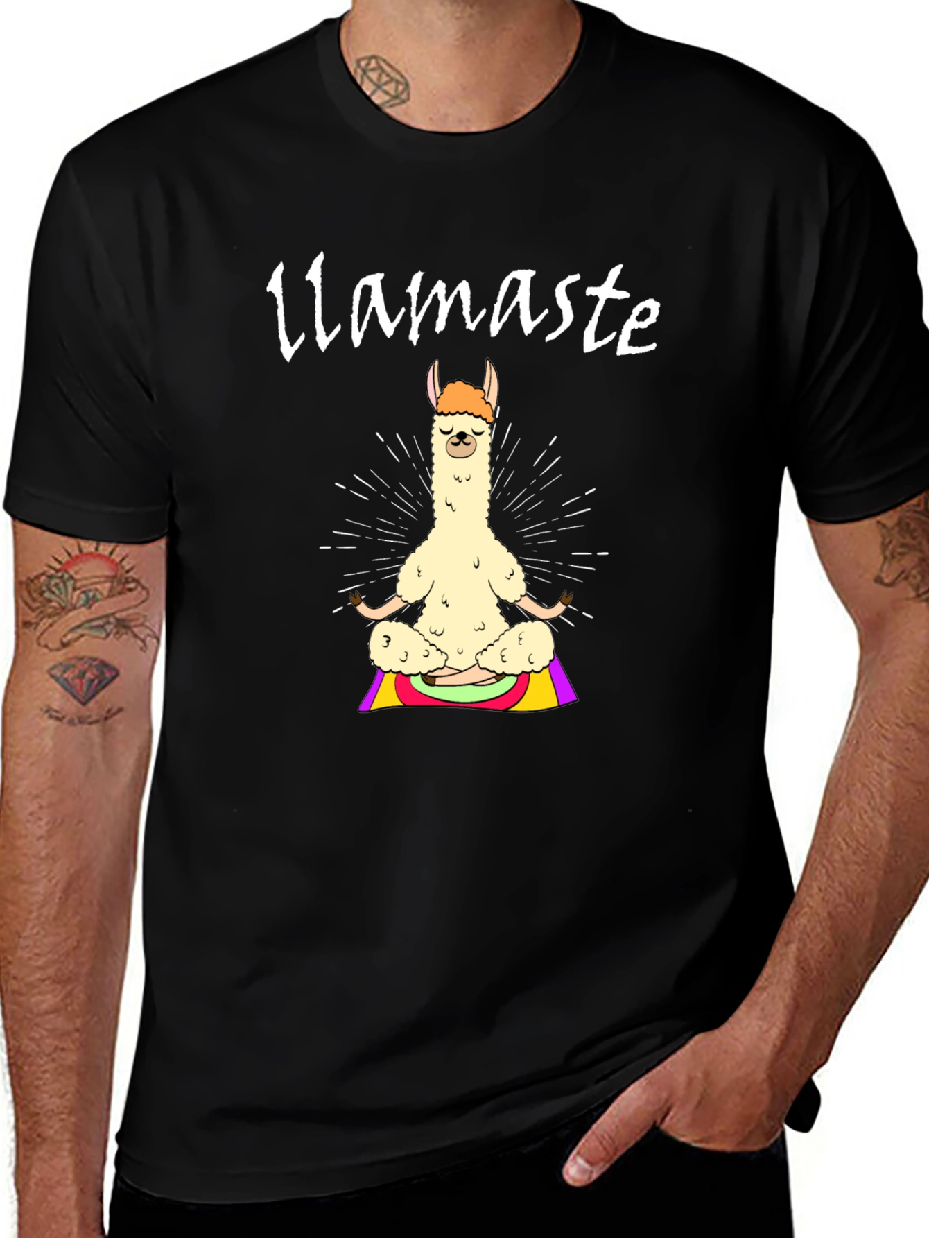 Variant 10 of Llamaste T-Shirt - Yoga Llama Tee