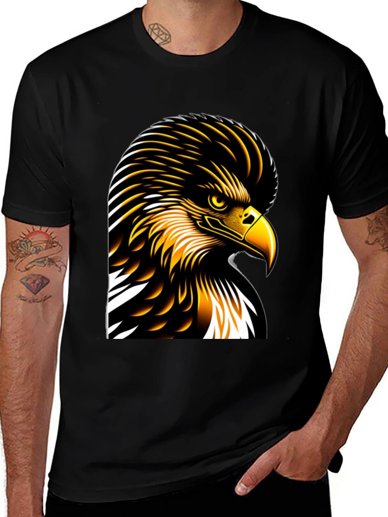 Variant 8 of Eagle Graphic Tee - Bold Black Shirt