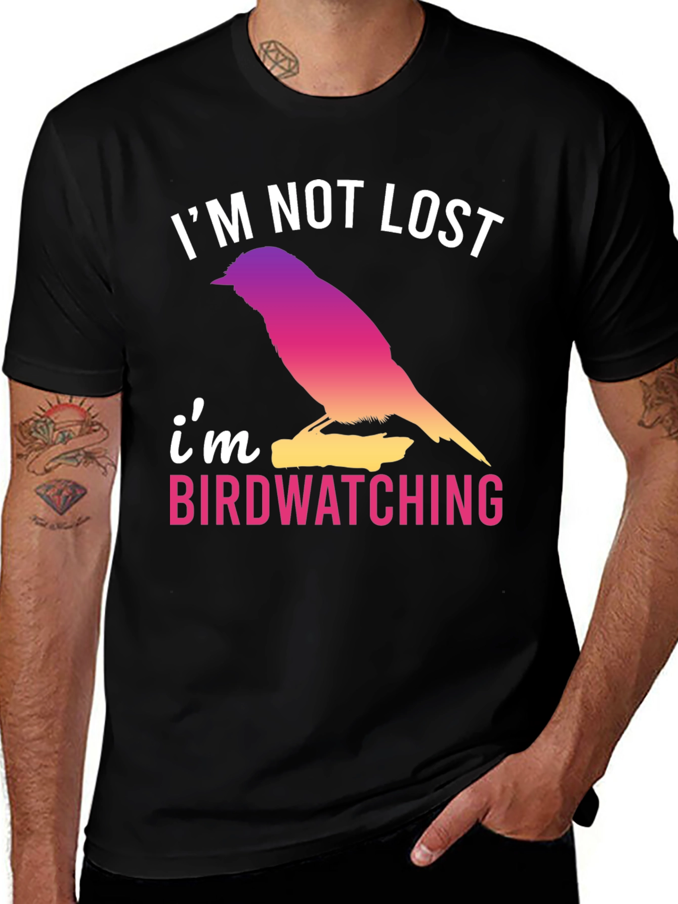 Birdwatching T-Shirt - "I'm Not Lost" Design