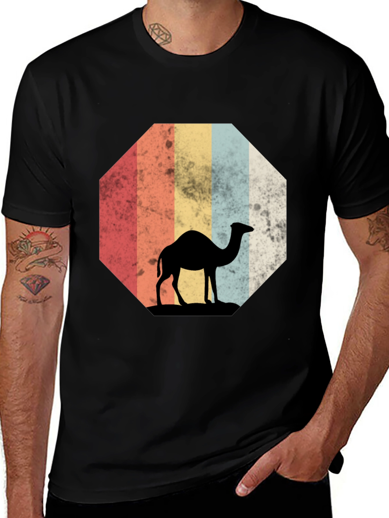 Variant 24 of Retro Camel Silhouette T-Shirt