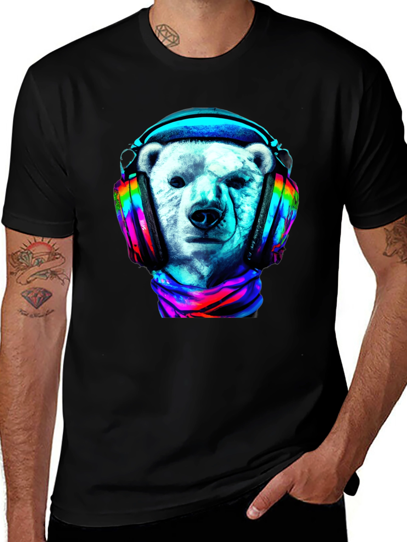 Variant 5 of Polar Bear DJ Graphic Tee