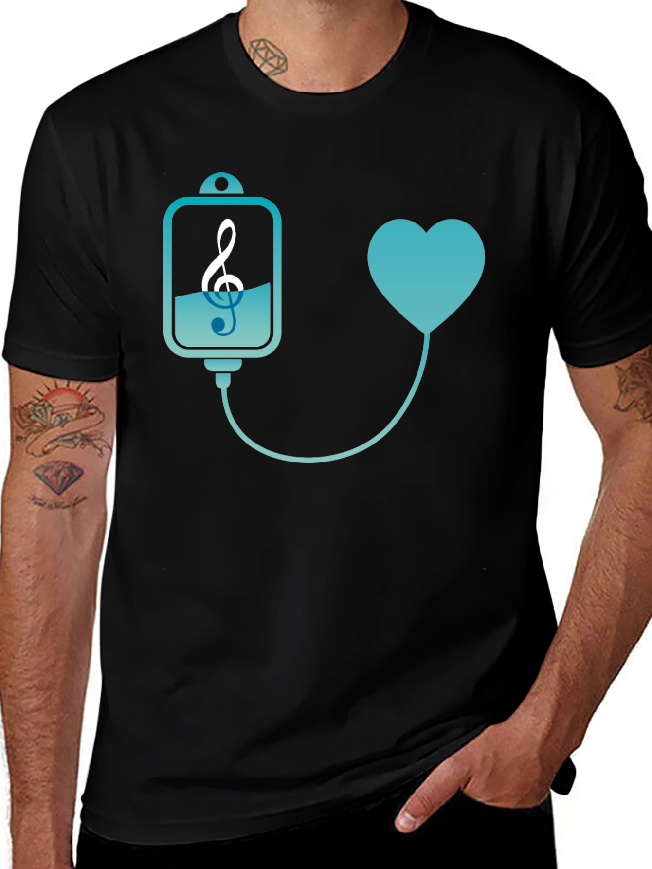 Variant 16 of Music Infusion T-Shirt - Heartbeat Melody